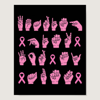 Pink For My Aunt Sign Language Breast Cancer Suppo