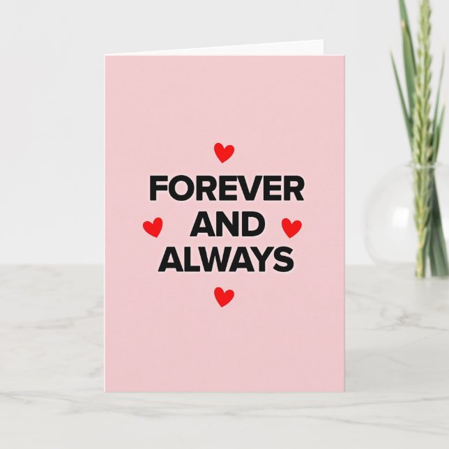 Pink Forever And Always Card (Front)