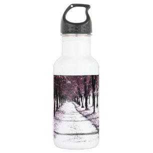 pink forrest gump road water bottle