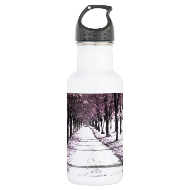 pink forrest gump road water bottle (Front)