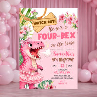 Pink Four Rex On The Loose Fourth Birthday