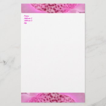 Pink Foxglove Petal Custom Stationery by Fallen_Angel_483 at Zazzle