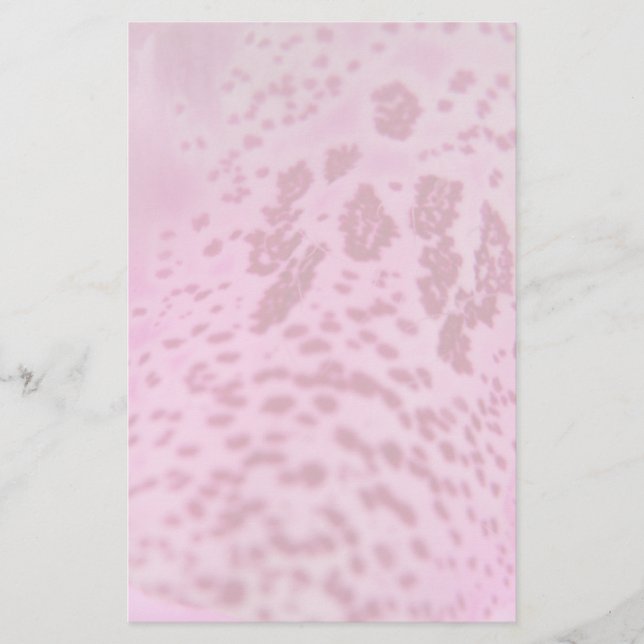 Pink Foxglove Petal Stationery (Front)