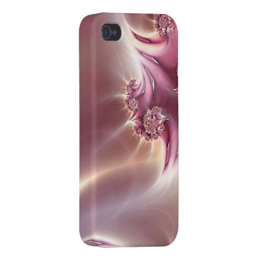 Pink Fractal Jewelry Speck iPhone 4 Case (Back Right)