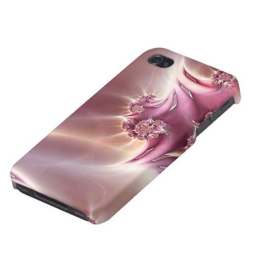 Pink Fractal Jewelry Speck iPhone 4 Case (Bottom)