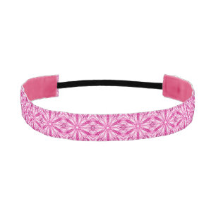 Pink Fractal Pattern Athletic Headband