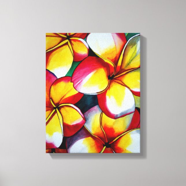 Pink Frangipani Art canvas by Sacha Grossel Art (Front)