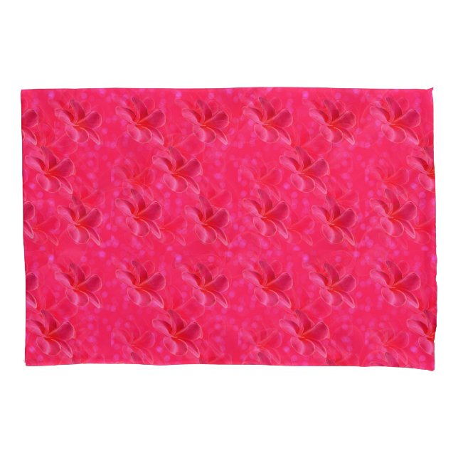 Pink Frangipani Blush Pattern, Pillow Case (Front)