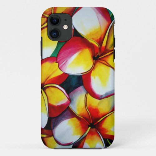 Pink Frangipani flower iphone case