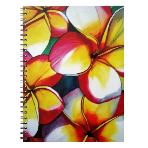 Pink Frangipani flower notebook