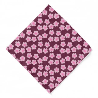 Pink Frangipani Flower Seamless Pattern Bandana