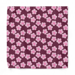 Pink Frangipani Flower Seamless Pattern Bandana