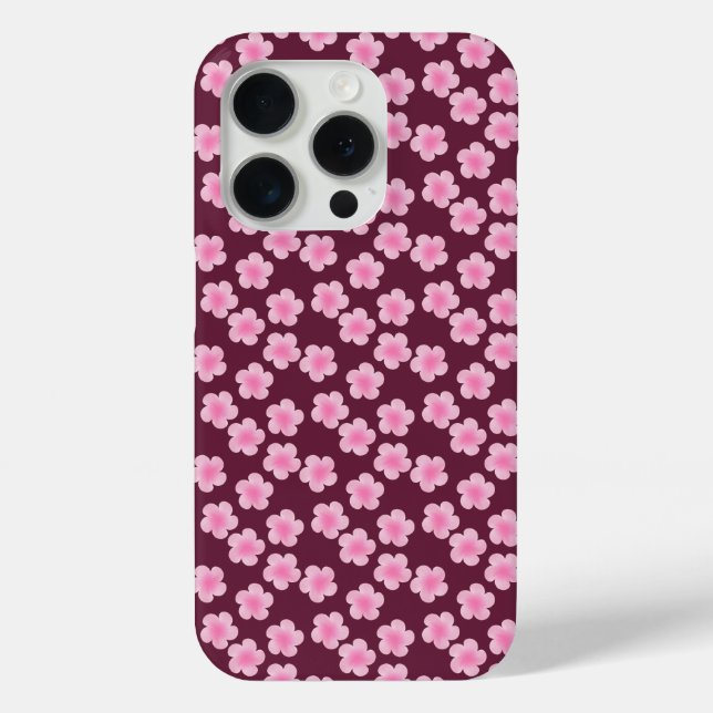 Pink Frangipani Flower Seamless Pattern Case-Mate iPhone Case (Back)