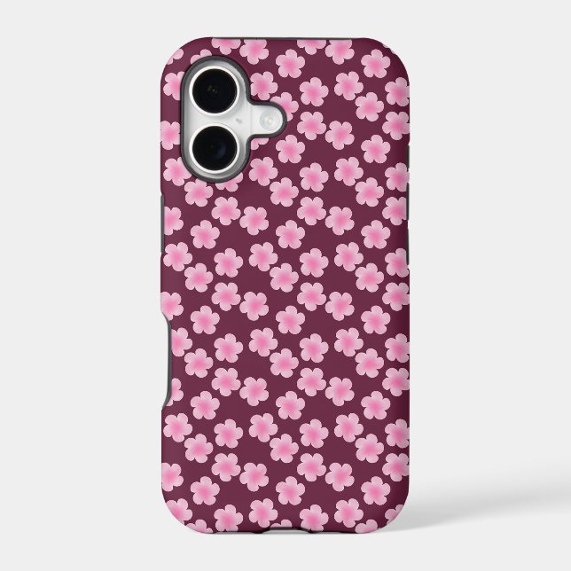 Pink Frangipani Flower Seamless Pattern Iphone Case (Back)