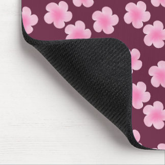 Pink Frangipani Flower Seamless Pattern Mouse Pad