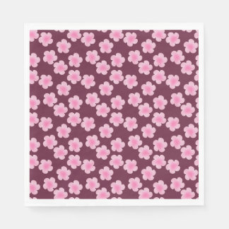 Pink Frangipani Flower Seamless Pattern Napkins