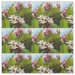 Pink Frangipani Flower Tree, Fabric
