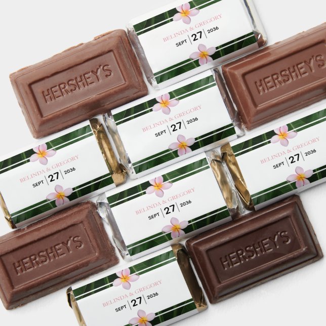 Pink Frangipani Plumeria Wedding   Hershey's Miniatures (Assorted)