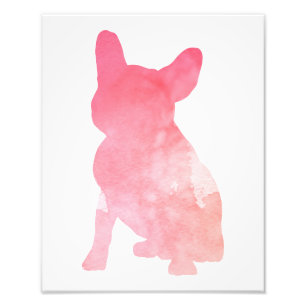 Pink French Bulldog aka Frenchie Photo Print