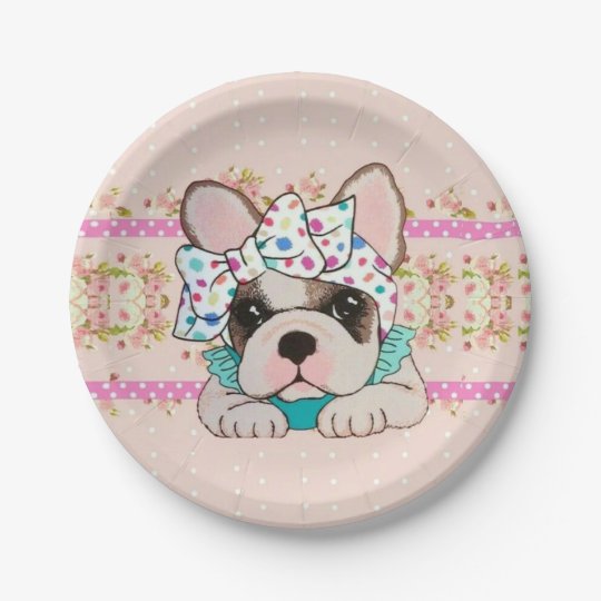 Pink French Bulldog Paper Plates | Zazzle.com Pink French Bulldog Paper Plates | Zazzle.com