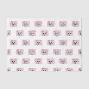 Pink French Bulldog Tissue Paper