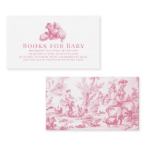Pink French Country Farm Animal Books for Baby Enclosure Card