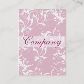 Pink French Flourish Chic Business Cards by MG_BusinessCards at Zazzle