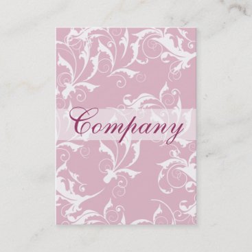 pink french flourish chic business cards