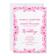 pink French flowers minimal classic wedding