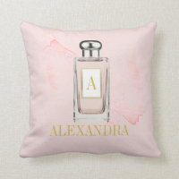 Pink French Perfume Bottle Chic Monogram Personal