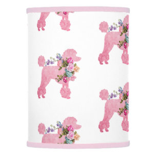 Pink French Poodle accent Lamp Shade