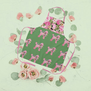 Pink French Poodle All-Over Print Apron
