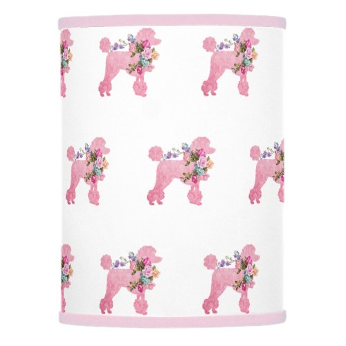 Pink French Poodle Lamp Shade