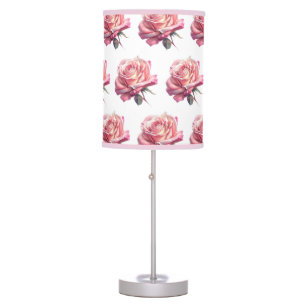 Pink French Poodle Retro Table Lamp