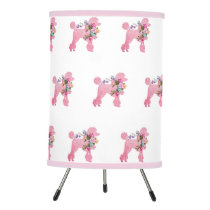 Pink French Poodle Tripod Lamp