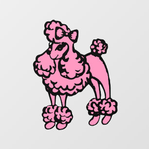 Pink French Poodle Wall Decor Wall Decal