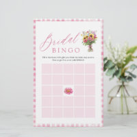 Pink Fresh Off The Market Bridal Shower Bingo Game