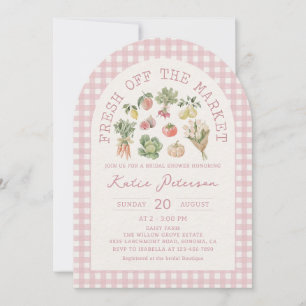 Pink Fresh off the Market Bridal Shower Invitation