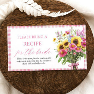 Pink Fresh Off The Market Please Bring A Recipe Enclosure Card