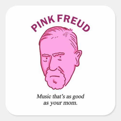 Pink Freud Funny Music Psychology Pun Sticker