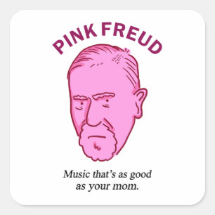 Pink Freud Funny Music Psychology Pun Sticker