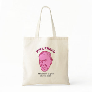 Pink Freud Funny Music Psychology Pun Tote Bag