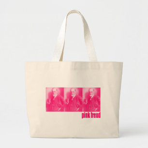 Pink Freud Large Tote Bag