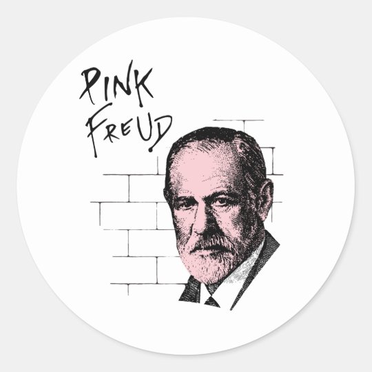 Pink Freud Sigmund Freud Classic Round Sticker | Zazzle.com
