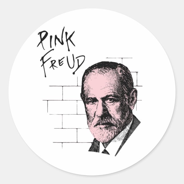 Pink Freud Sigmund Freud Classic Round Sticker (Front)
