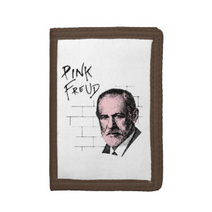 Pink Freud Sigmund Freud Tri-fold Wallet