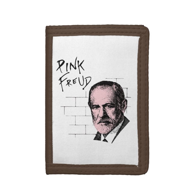 Pink Freud Sigmund Freud Trifold Wallet (Front Vertical)