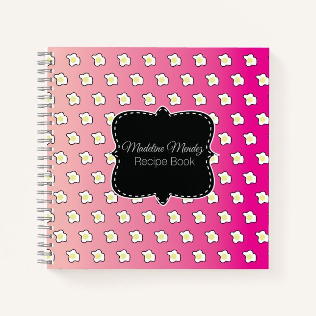 Pink Fried Eggs Gradient Recipe Book (Front)