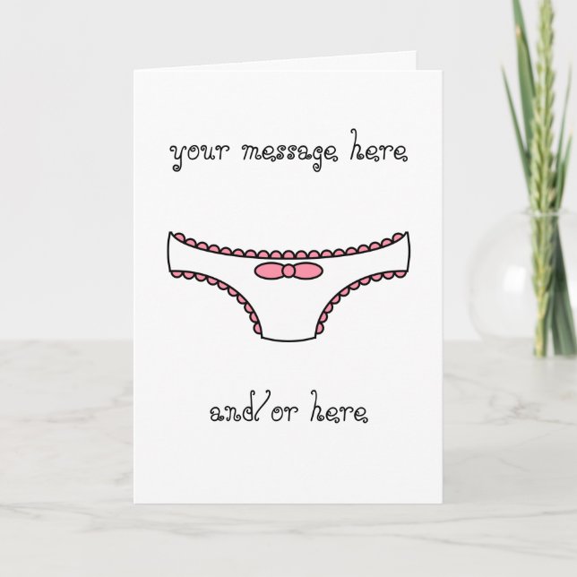 Pink Frilly Panties Card (Front)