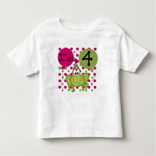 Pink Frog 4th Birthday Tshirts and Gifts